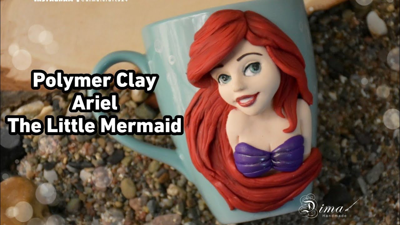 Polymer clay Ariel little mermaid عروسة البحر بالصلصال الحراري