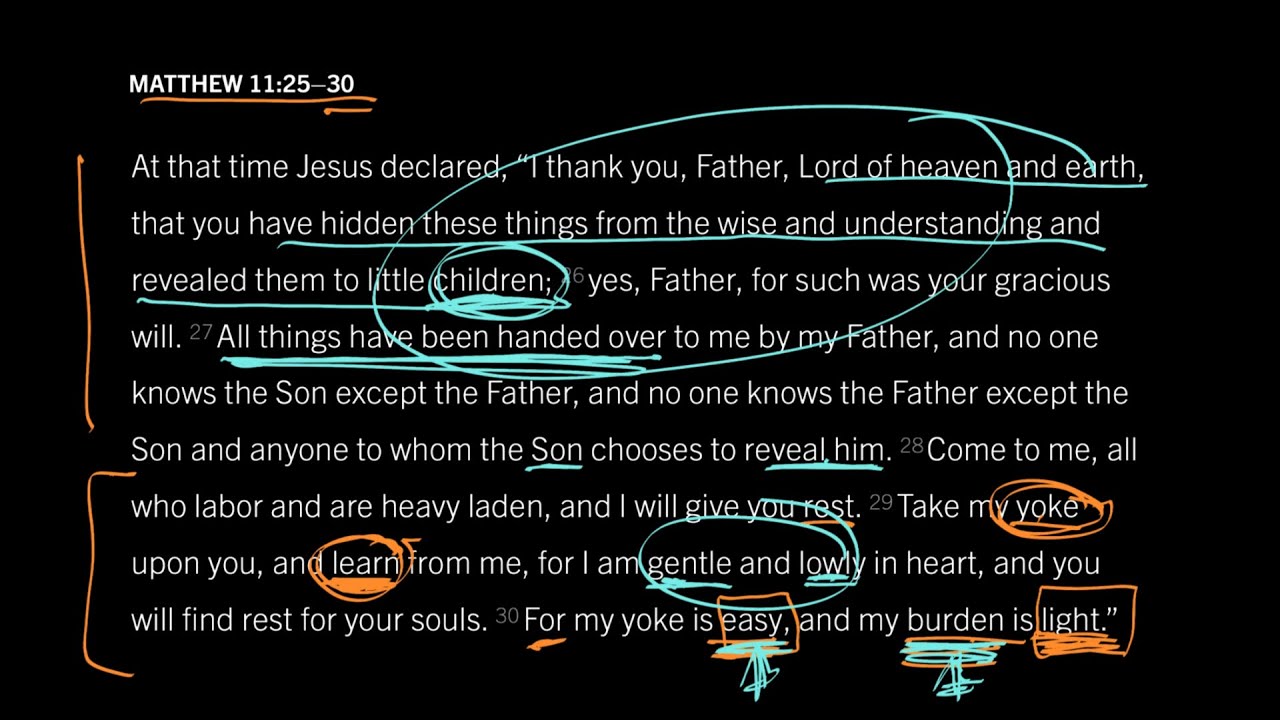 Is His Yoke Really Easy? Matthew 11:25–30, Part 7