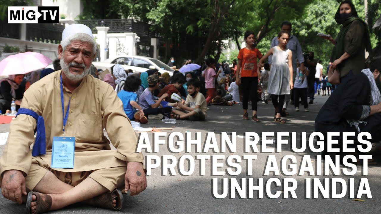 Afghan refugees protest against UNHCR India