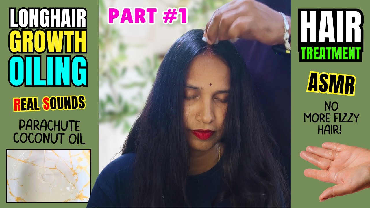 Longhair growth deep scalp Oiling - Hair Treatment by Husband | ASMR Real Sounds