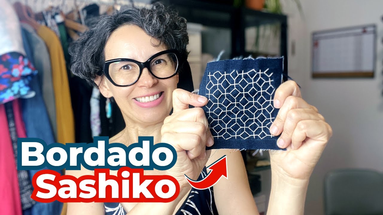 SASHIKO Tutorial: Aprenda a fazer um lindo Desenho de Bordado Sashiko