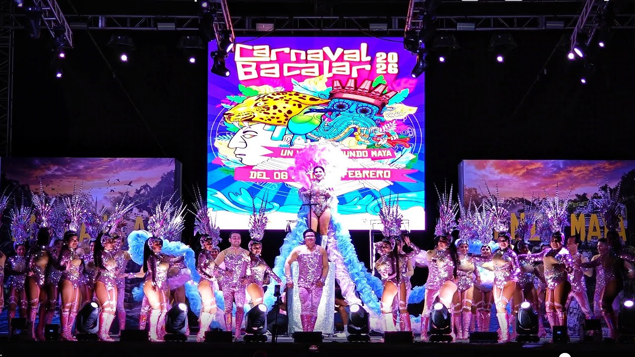 Reina de la Diversidad Bacalar 2026. Comparsa Sabor Caribeño.