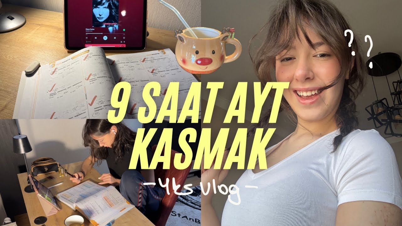 9 Saat SADECE AYT Çalıştım | Ders Çalışma Günlüğüm #yks2025 #derscalismagunlugu
