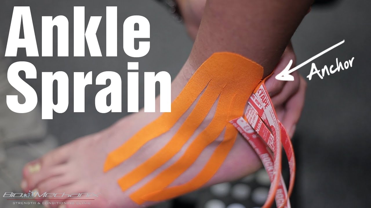 How to Kinesio Tape for an Ankle Sprain with RockTape Rock Doc Jon Torerk