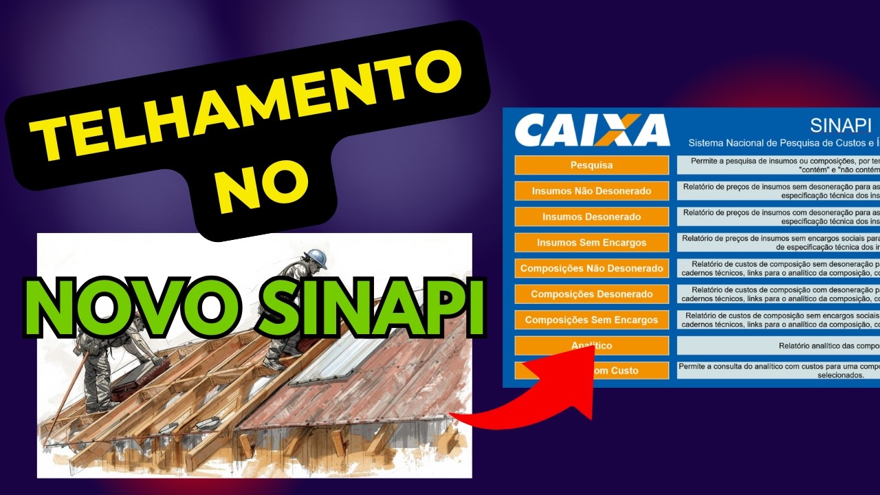 Como Orçar Telhamento e Cobertura no SINAPI Atualizado | Curso Completo