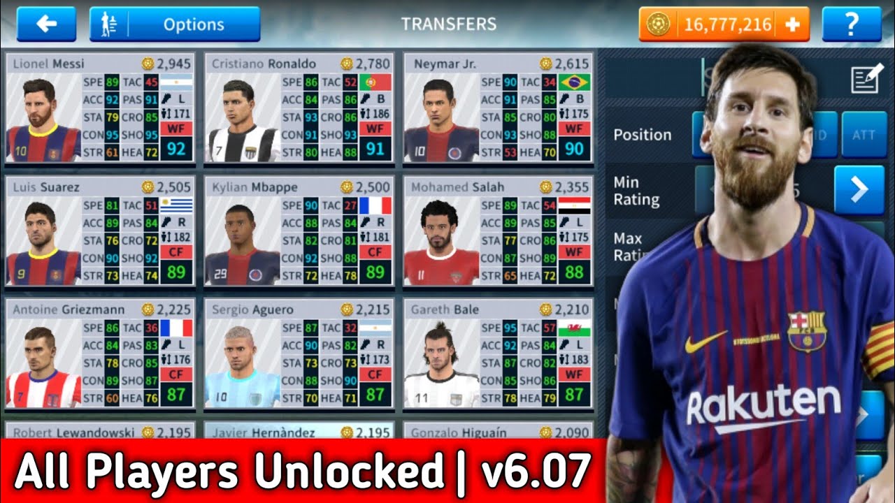 Dream League Soccer 2019 Mega Mod Apk v6.07 (Все игроки разблокированы + Неограниченное развитие ...