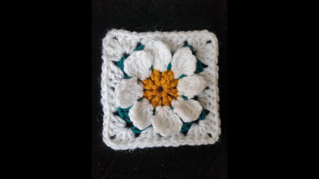 Patrat al Bunicii 3D crosetat in relief!