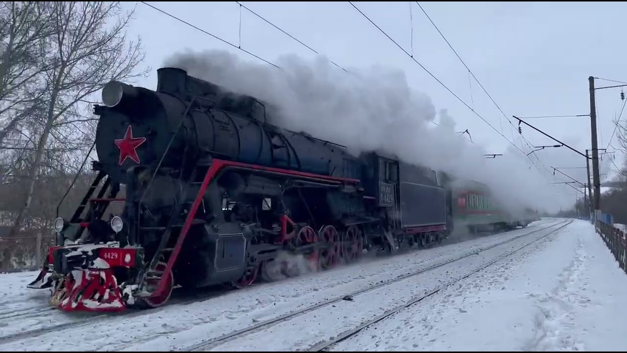 *Эксклюзив* Л-4429 с ретро поездом Сараевка-Старый Оскол проследует станцию о.п Гумны с приветом🤙
