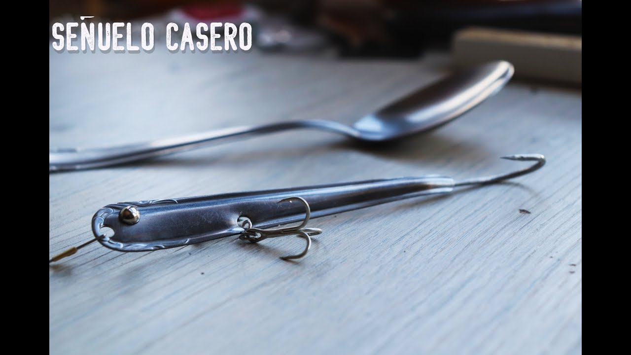 Señuelo de pesca hecho con cuchara /Homemade fishing lure
