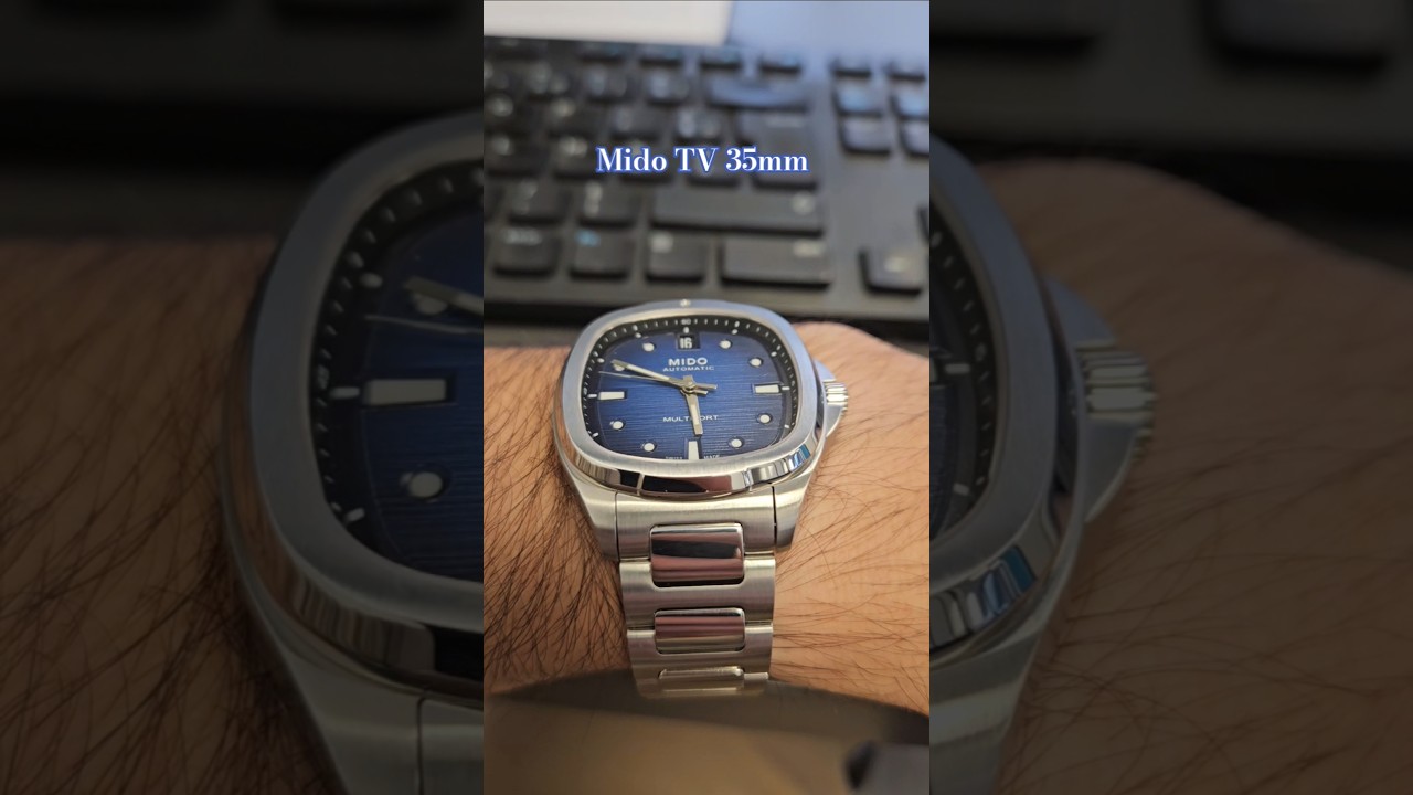 📺 The unique dial of MIDO Multifort TV [blue - date - 35 mm] #swissmade #vintagewatch