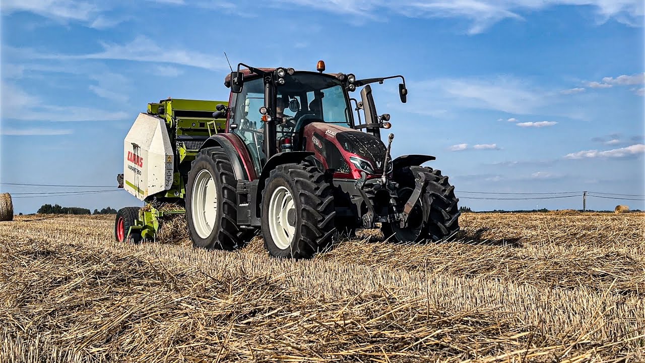 Prasowanie Słomy Valtra 🔥 Claas Variant 260