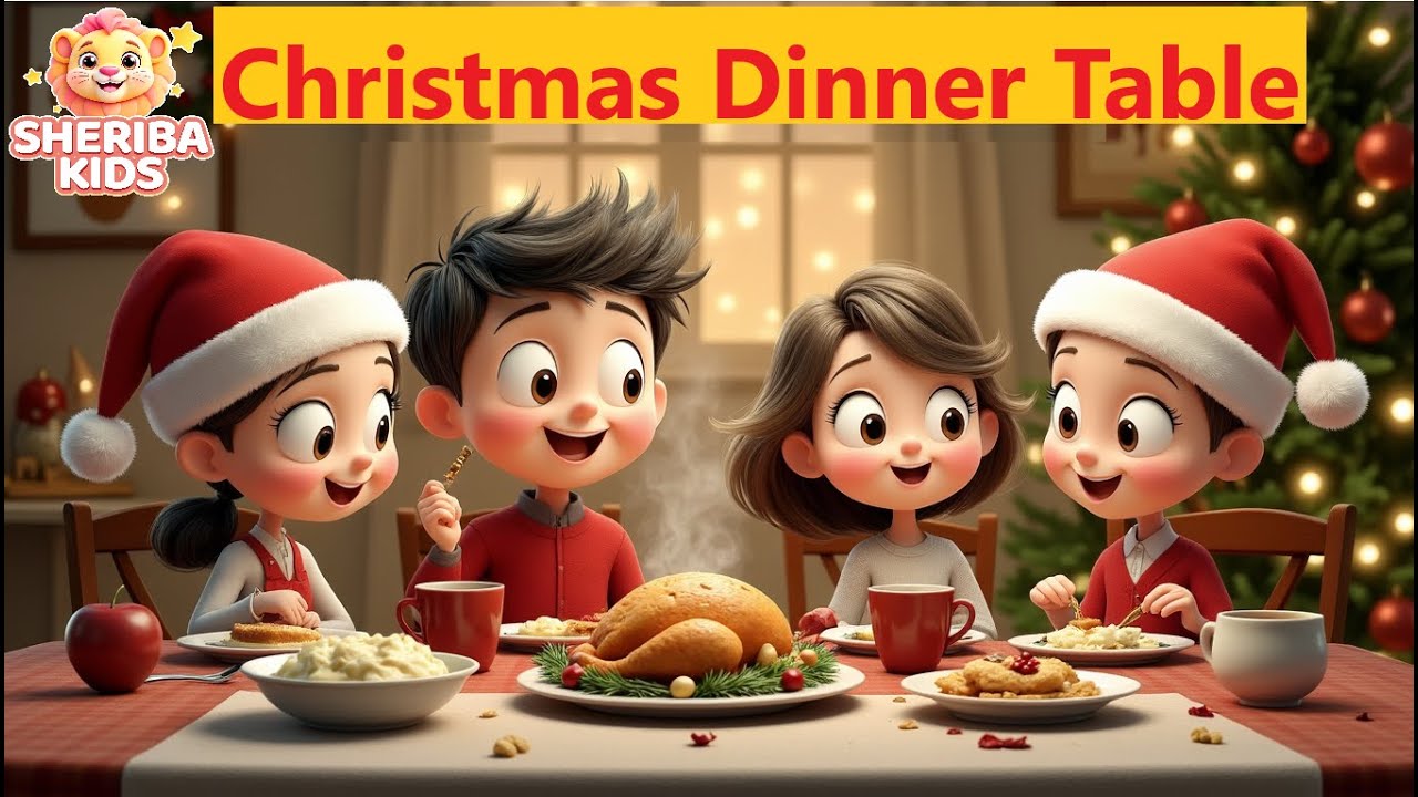 Christmas Dinner 🍽️🎄 Kids Song | Holiday Food & Manners 