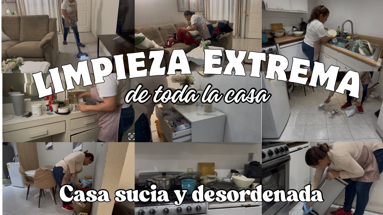 Limpieza extrema de toda la casa// casa sucia y desordenada //Motívate conmigo