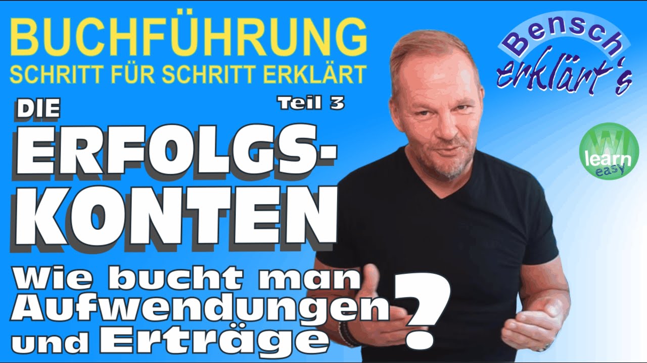 Buchung auf Erfolgskonten (Aufwendungen und Erträge) und GuV-Konto