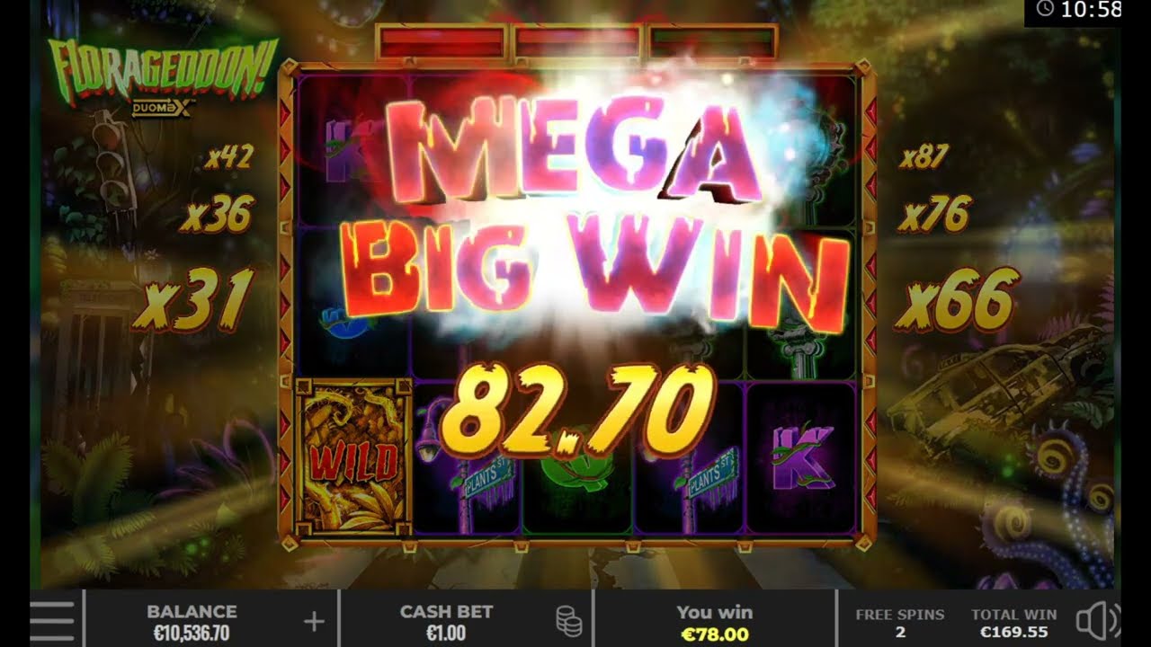 5 Bonus Games - Florageddon! Fair slot review, Free Spins, Big win