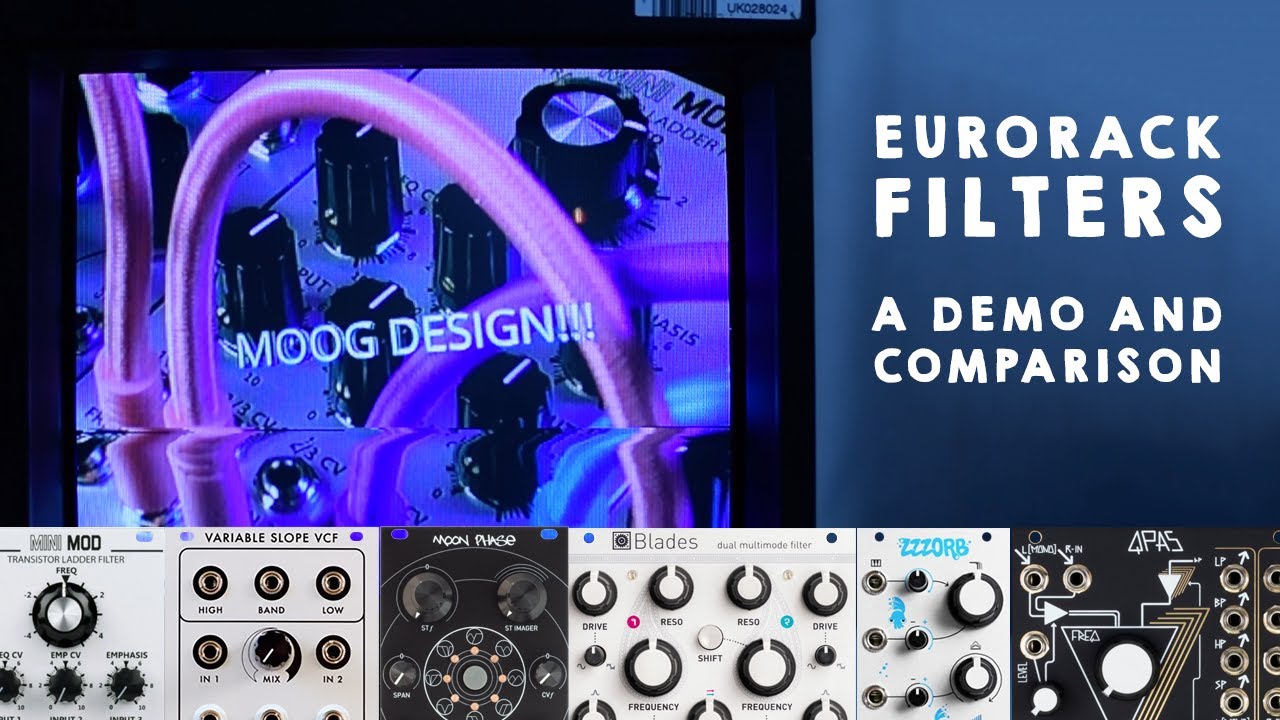 Eurorack Filter Comparison & Demo ft. QPAS, Blades, Moon Phase, VCFS, Zzzorb, Minimod Ladder Filter