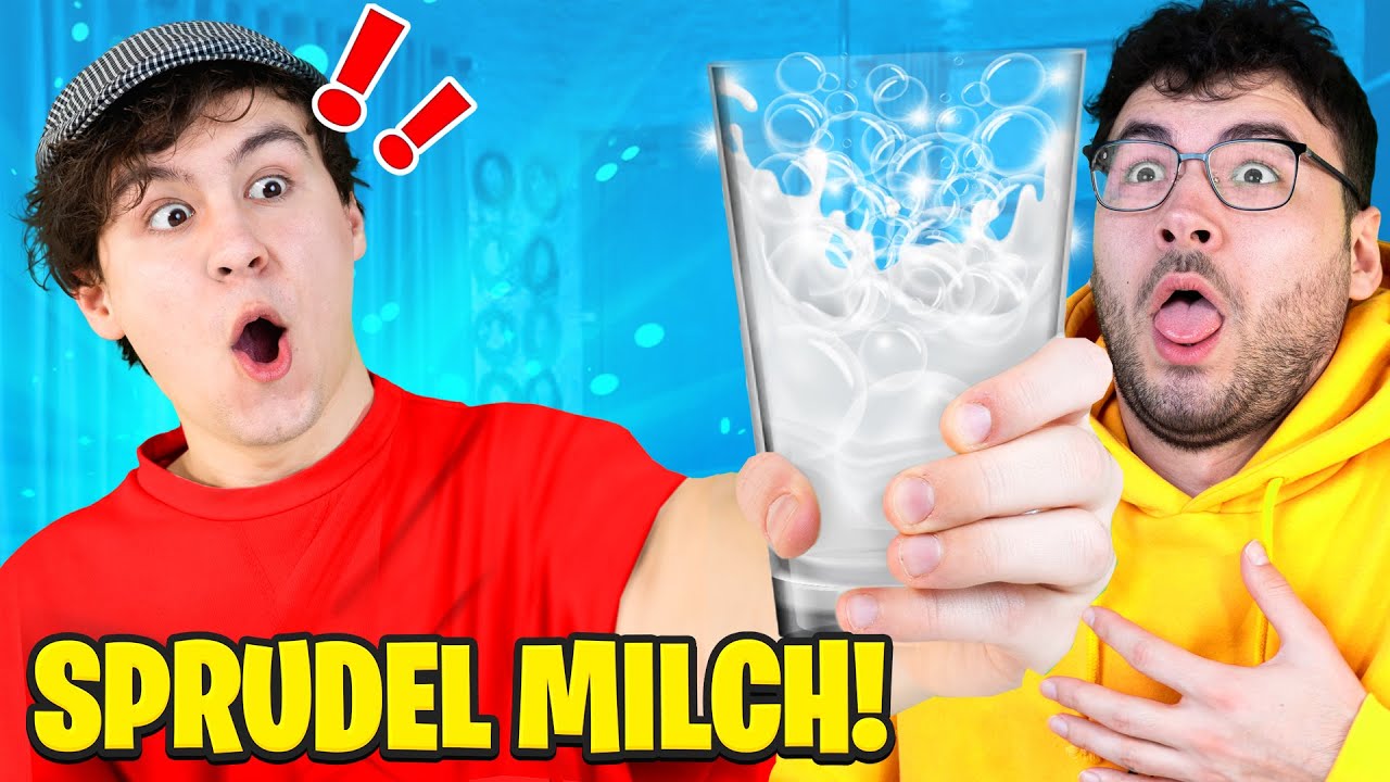WIR SPRUDELN MILCH UND TRINKEN SIE!