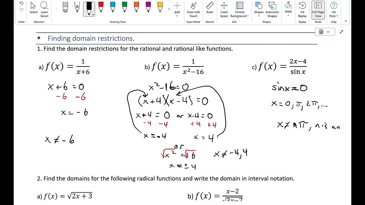 21   Domain Algebraically