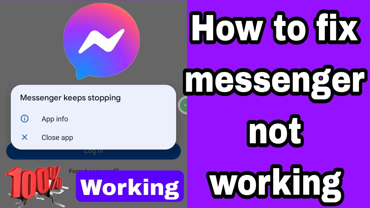 Fix messenger keeps stopping problem | messenger keeps crashing android | messenger not opening
