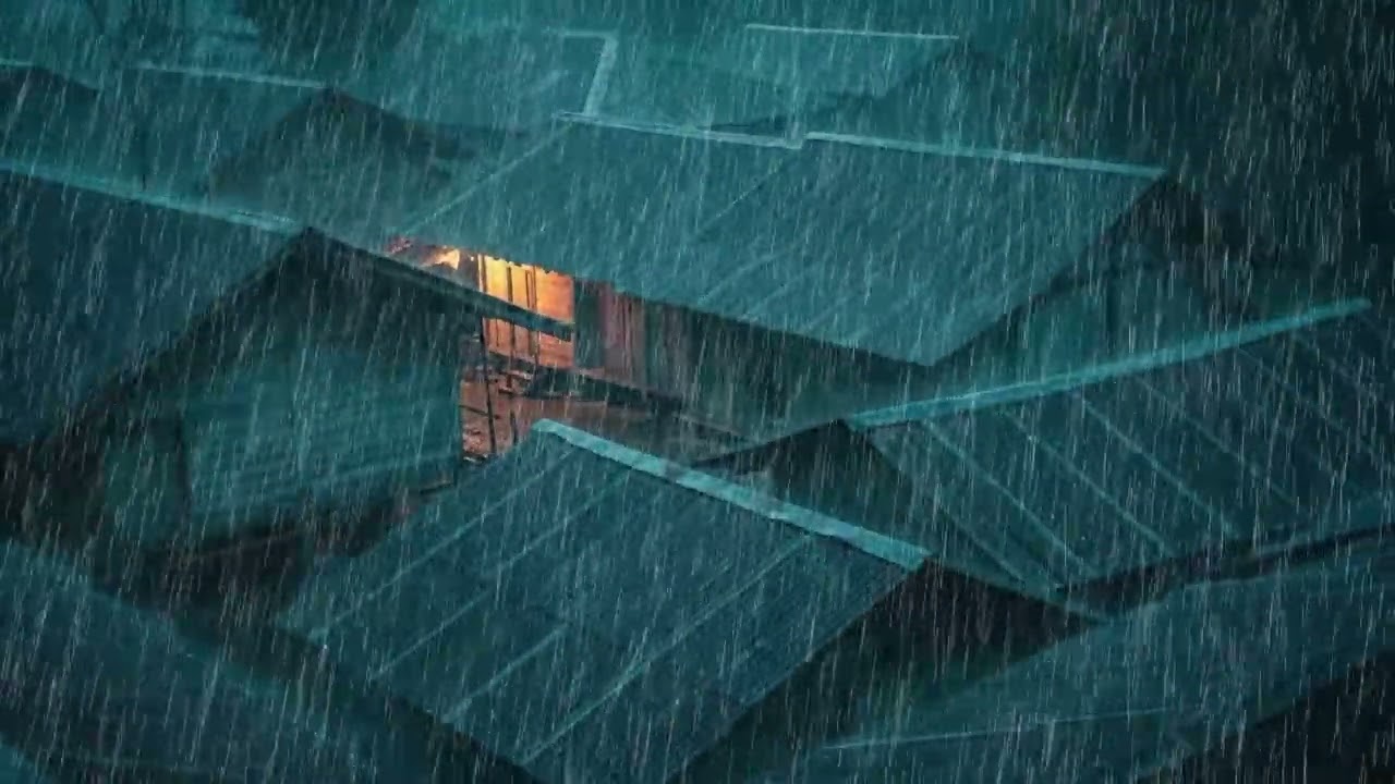 No Ads Rain Sounds for Sleeping – Tin Roof Rainstorm ASMR for Long, Uninterrupted Sleep