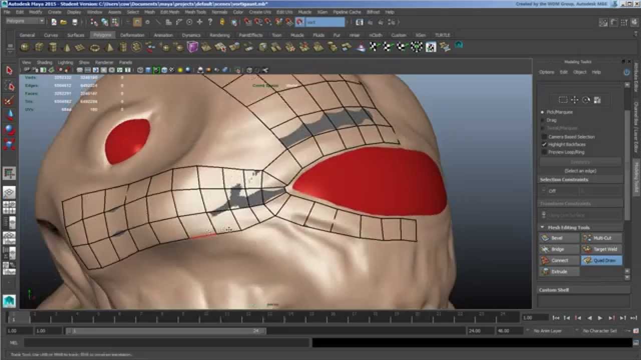 Drawing Polygons with Maya's Modeling Toolkit