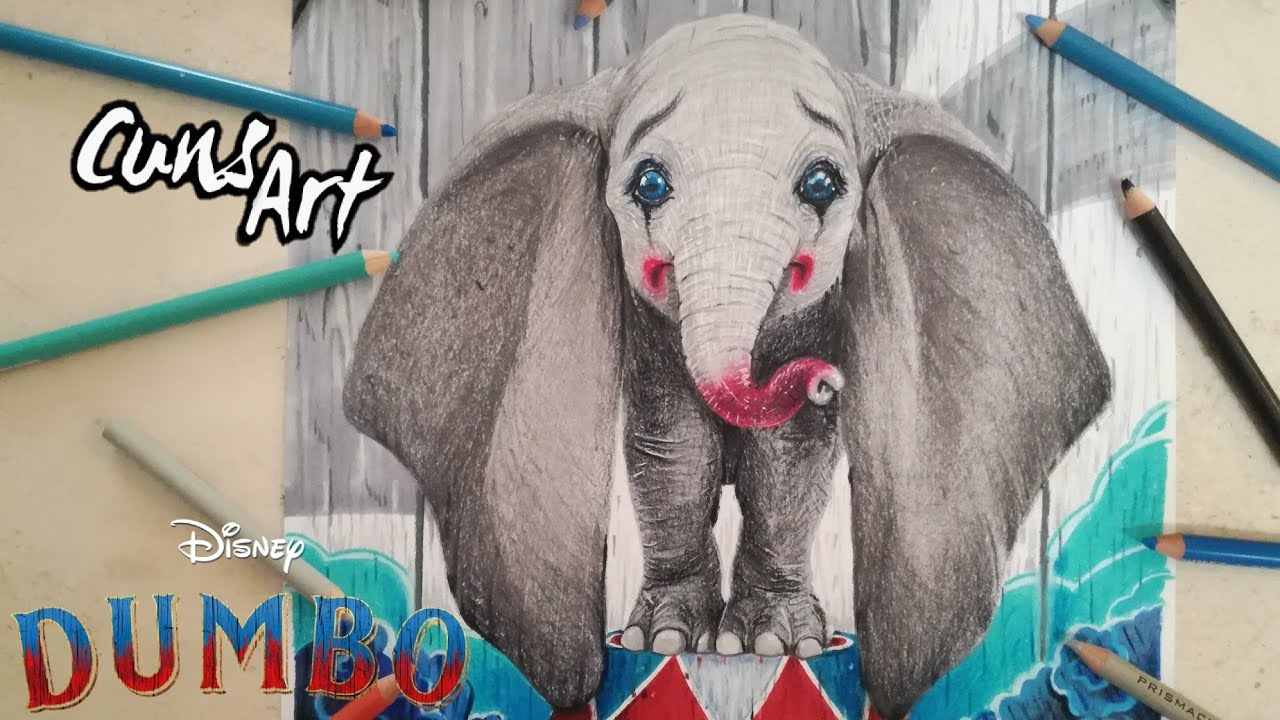 COMO DIBUJAR A DUMBO REALISTA | how to draw realistic dumbo