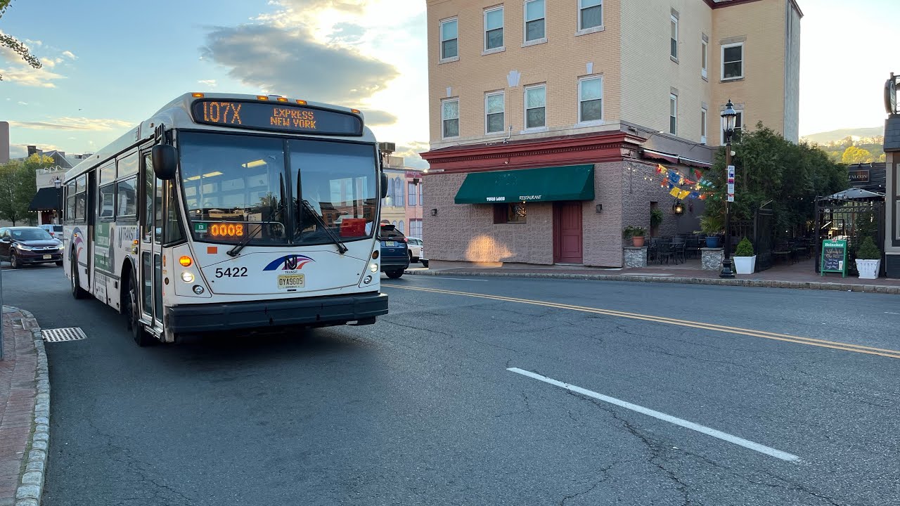 NJ Transit: On Board 2009 NABI 40-SFW 416.15 #5422 On Bus Route 107X To New York-PABT: (04/24/2024)