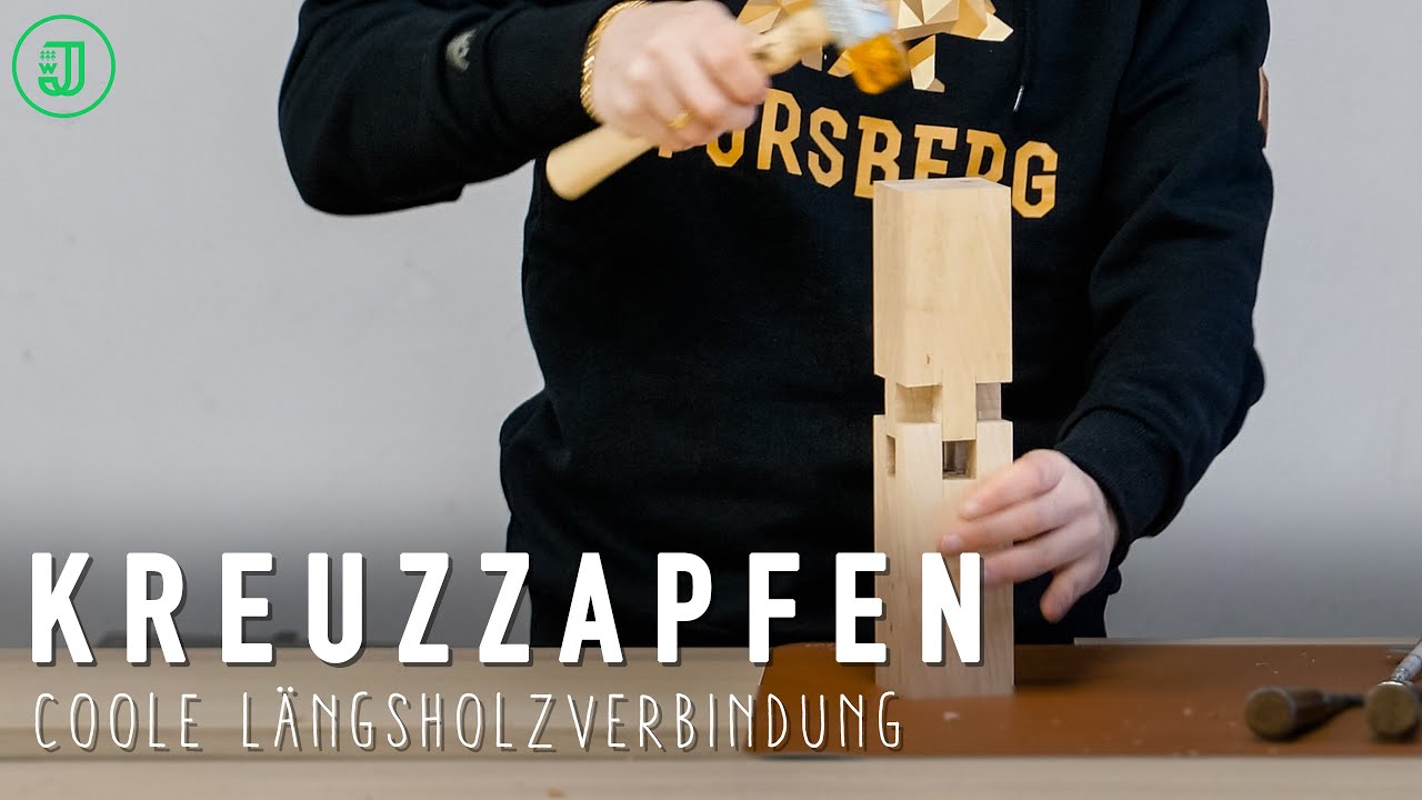 So verbindest Du Längsholz: der KREUZZAPFEN! | Holzverbindungen einfach erklärt | Jonas Winkler