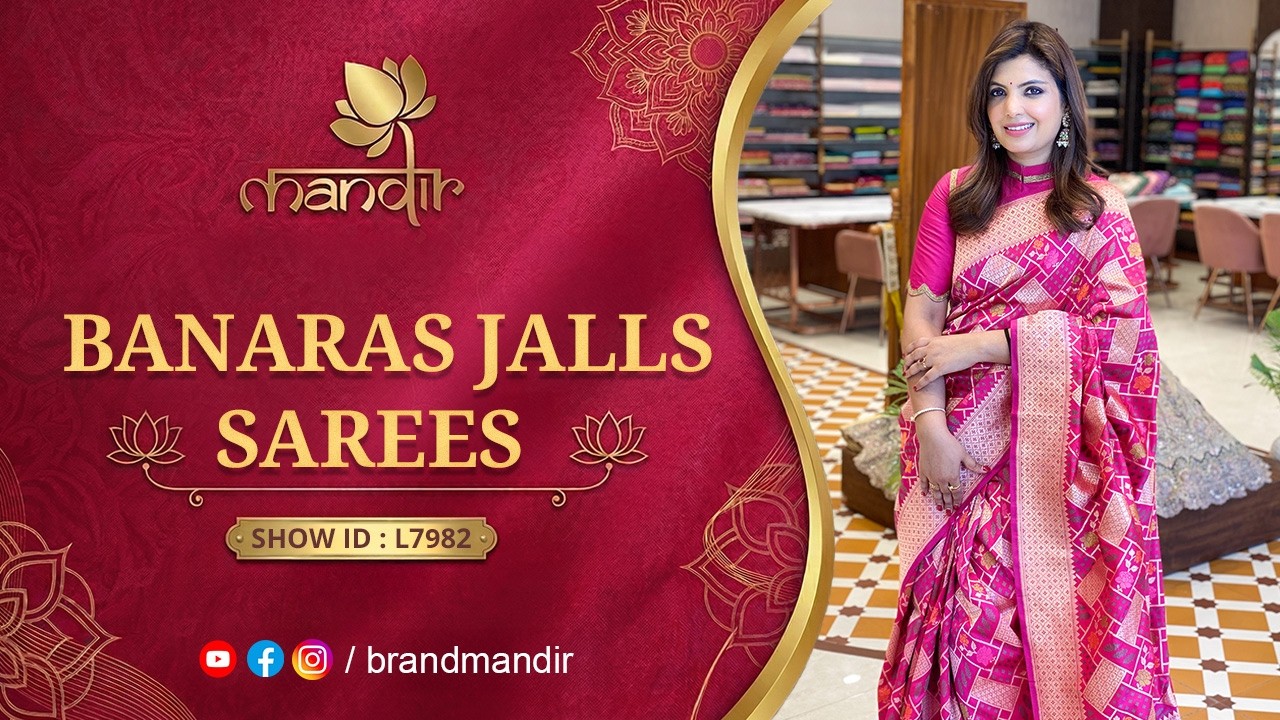 Banarasi Jaal Sarees | WhatsApp Number 733 733 7000 | Brand Mandir Sarees LIVE