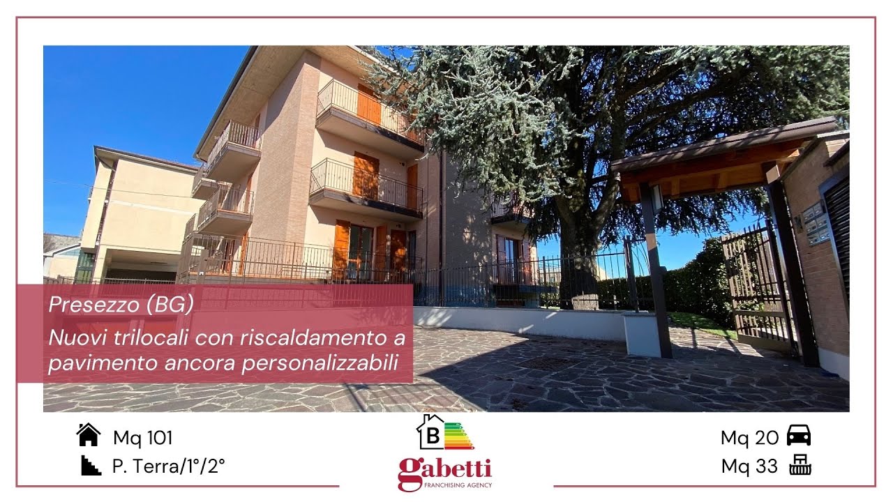 PRESEZZO (BG) - NUOVI TRILOCALI IN CLASSE B