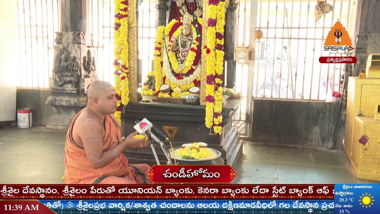23-01-2025 ||Chandi Homam at Srisaila Devasthanam || Srisailam || Paroksha Seva ||Srisailatv