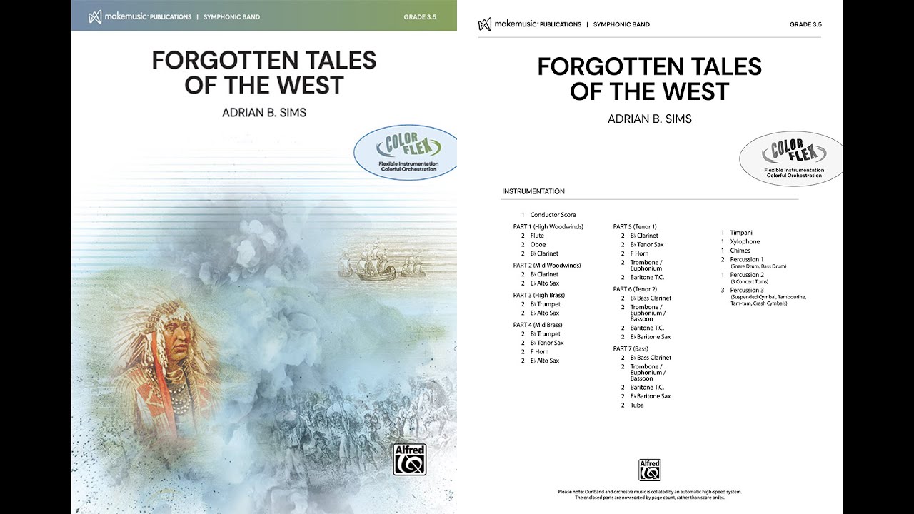 Forgotten Tales of the West, by Adrian B. Sims – Score & Sound
