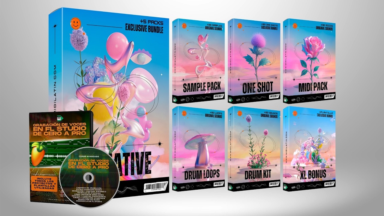 [+8Gb] CREATIVE REGGAETON BUNDLE (Bundle de Drum Loops, One Shots, Samples, Midis  & Más) 🔥