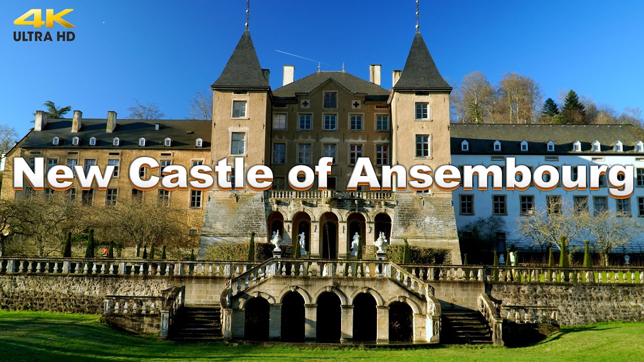 The New Castle of Ansembourg. Luxembourg. Relax |4K| Outdoor Travel