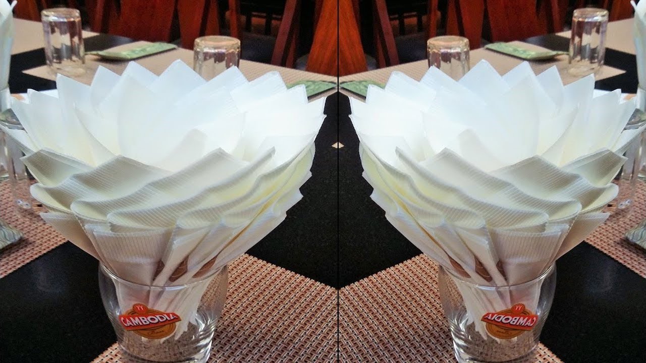 @OrigamiPaper| How To Fold Tissue Paper Napkins - Simple Paper Napkin Folding