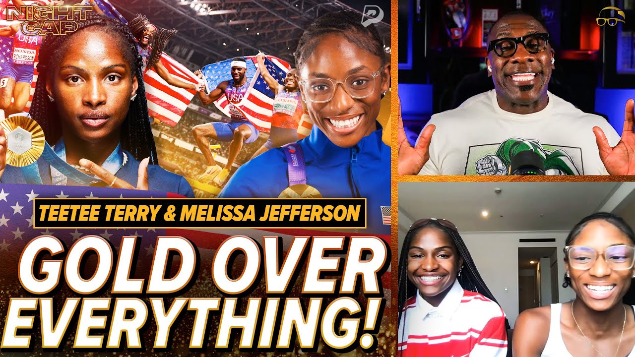 Unc & Ocho CELEBRATE Teetee Terry & Melissa Jefferson-Wooden’s GOLD 4x400 Relay Record! | Nightcap