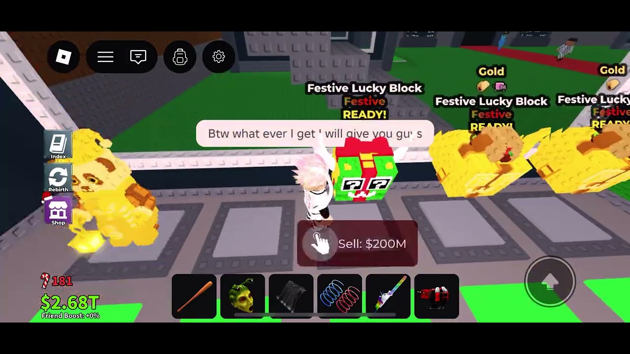 Opening lucky blocks