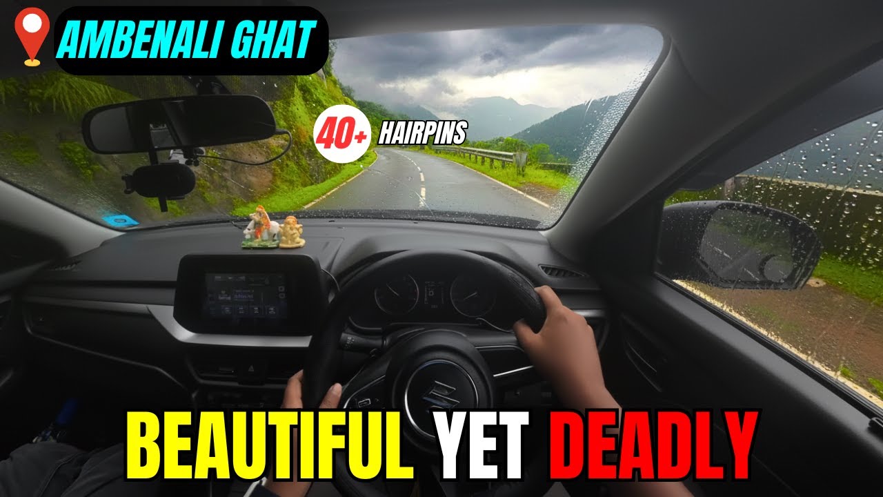40+ Hairpin Turns in Monsoon – Ambenali Ghat POV (Poladpur to Mahabaleshwar)