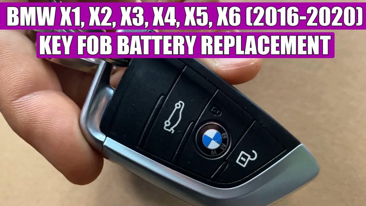 TUTORIAL: How to replace / change key fob battery on BMW X1 X2 X3, X4, X5, X6 (2017-2020) IN 5 STEPS