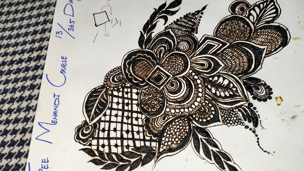 13/365 day's of free mehndi course | Arabi and Balochi mehndi designs complete pattern for beginners
