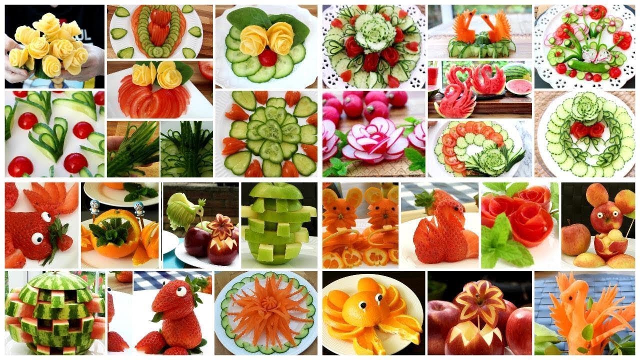 30 AWESOME FRUIT CARVING AND VEGETABLE CUTTING TRICKS