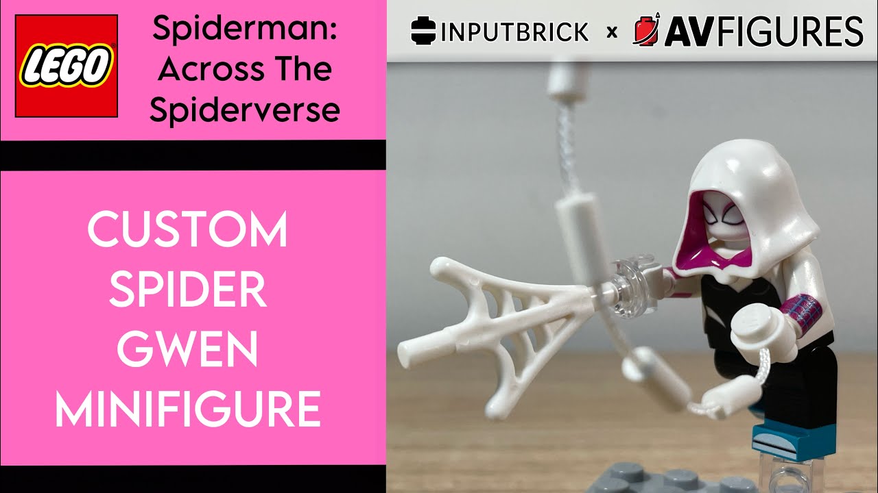 Lego Spiderman Across The Spiderverse Spider Gwen Custom Minifigure Review - Avfigures Haul