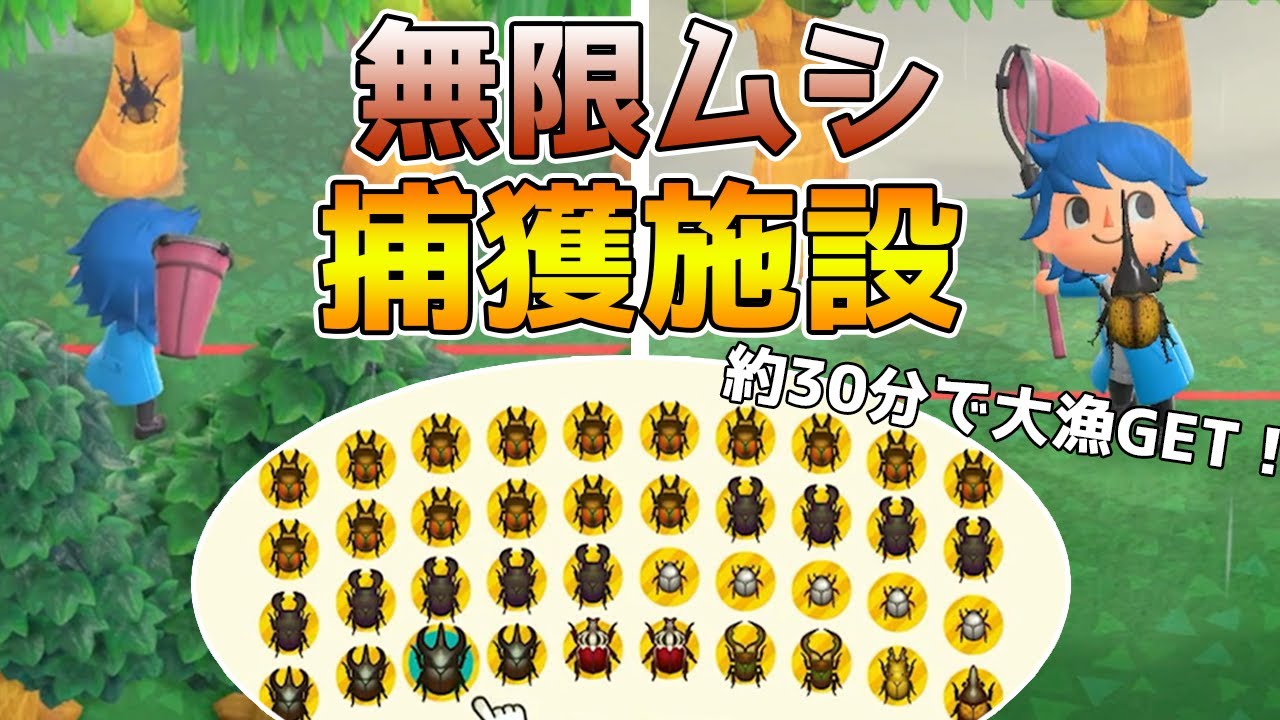 【あつ森】虫を絶対に逃がさない果樹園！無限ムシ捕獲装置が完成！【あつまれどうぶつの森】