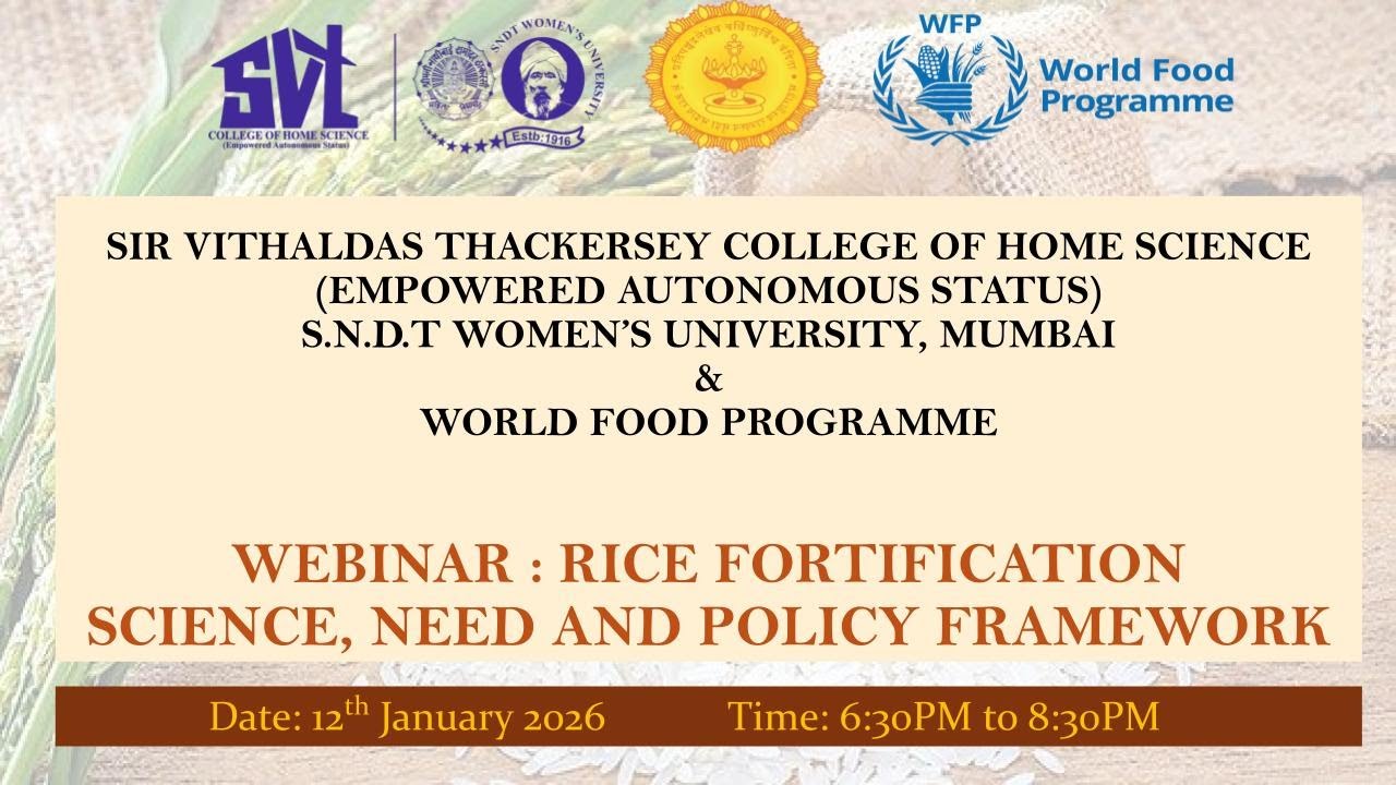 Webinar on “Rice Fortification: Science, Need and Policy Framework”