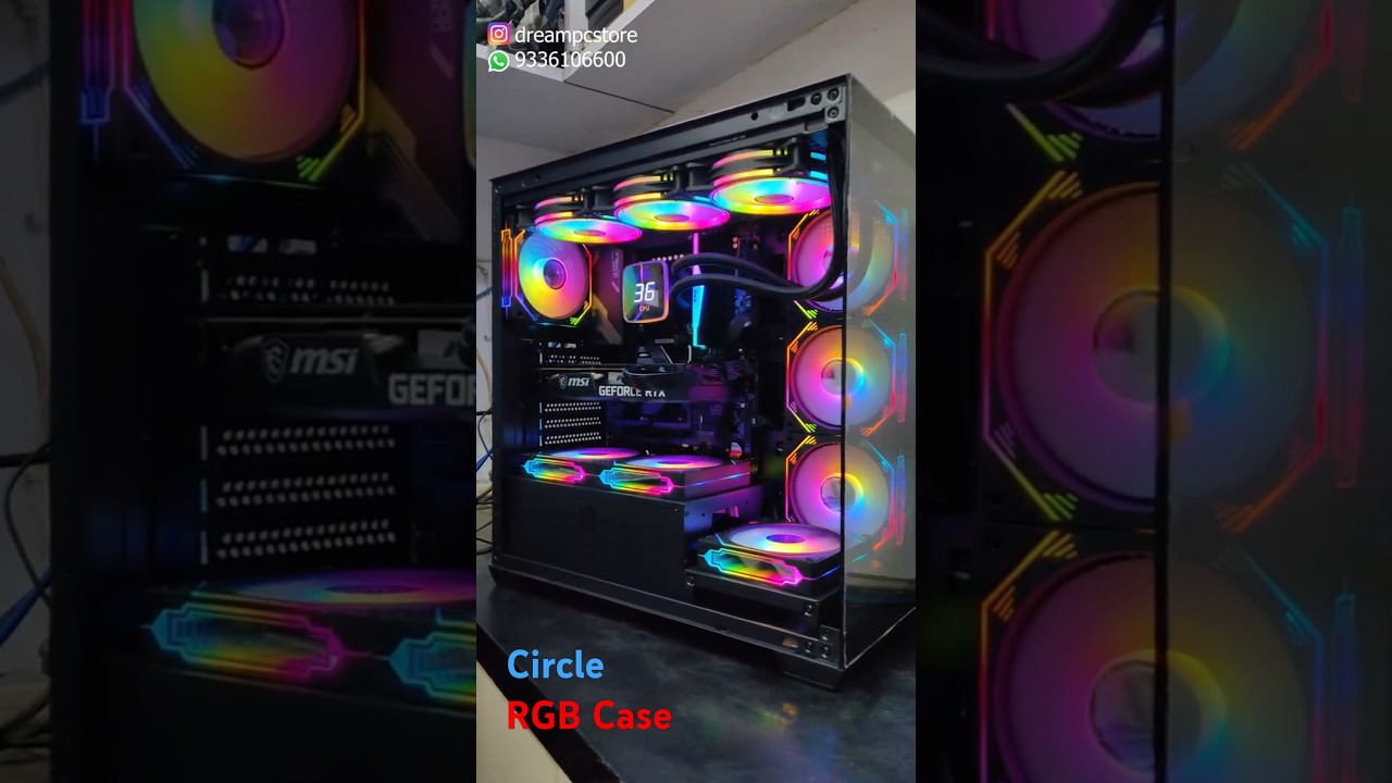 Circle Defender zx with 10fan | Best RGB Gaming PC Cabinet  #gaming