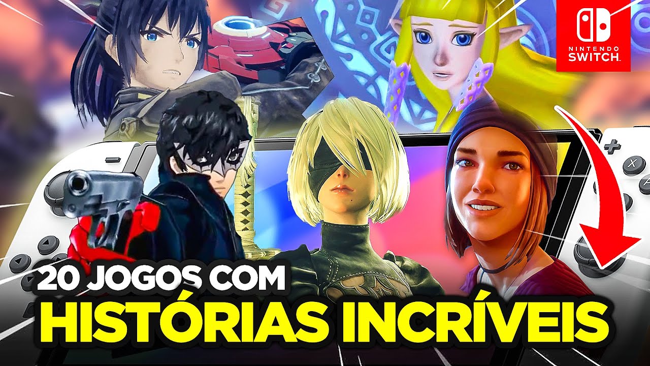 Top 20 jogos com as MELHORES HISTÓRIAS inesquecíveis no Nintendo Switch!