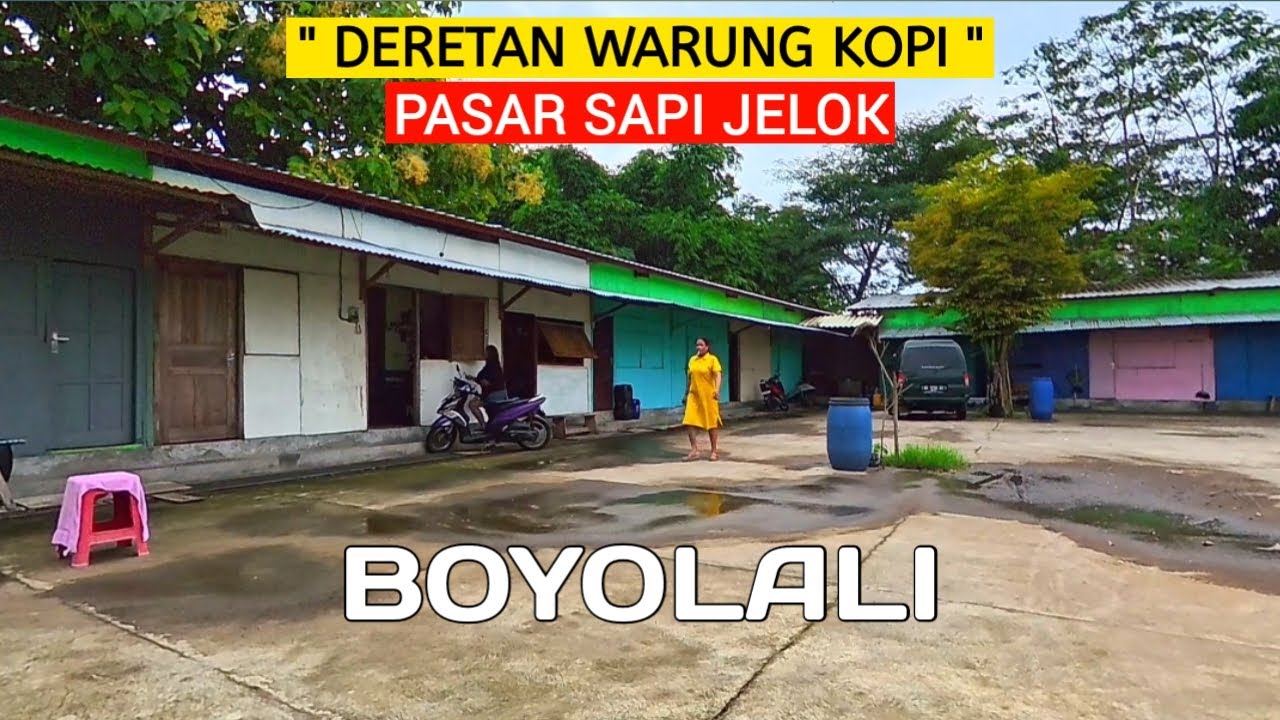 𝗕𝗢𝗬𝗢𝗟𝗔𝗟𝗜❗Deretan warung kopi di pasar sapi Jelok bagian belakang.