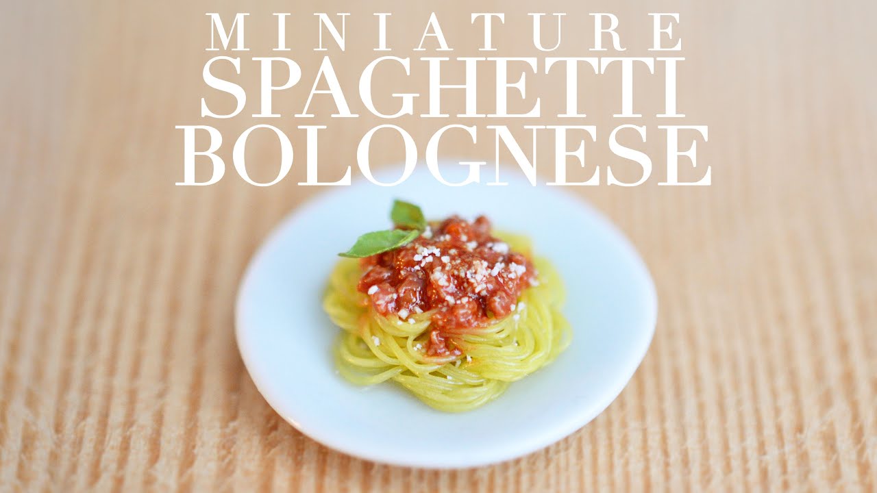 SPAGHETTI BOLOGNESE • miniature • polymer clay tutorial