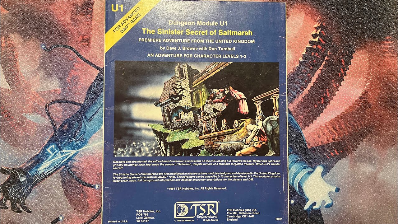 U1 The Sinister Secret of Saltmarsh Advanced Dungeons & Dragons 