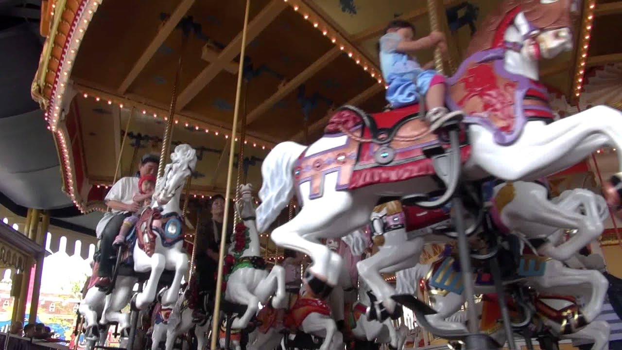 Castle Carrousel in low angle (Tokyo Disneyland)